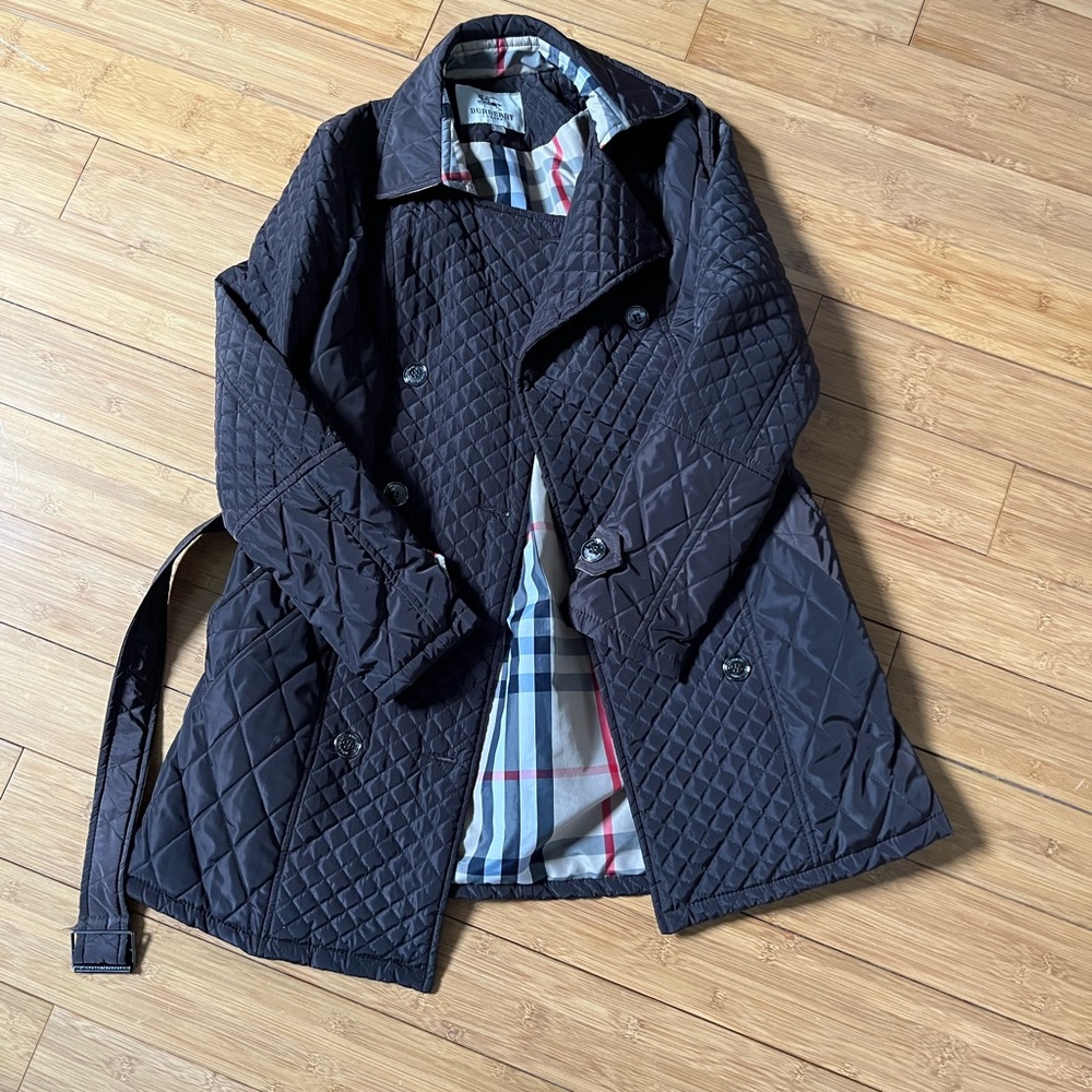 Brown Burberry trench, size M